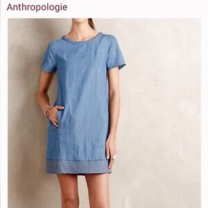 Anthro Holding Horses Chambray Dress